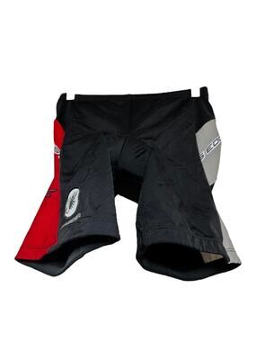 Squadra Volta Cycling Shorts Elastic Waist Padded Pull On Athletic Black Red XL